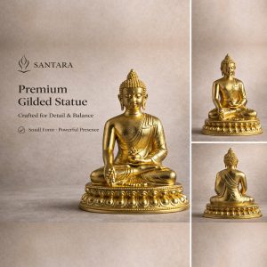 6.5cm thick gold-plated Medicine Buddha