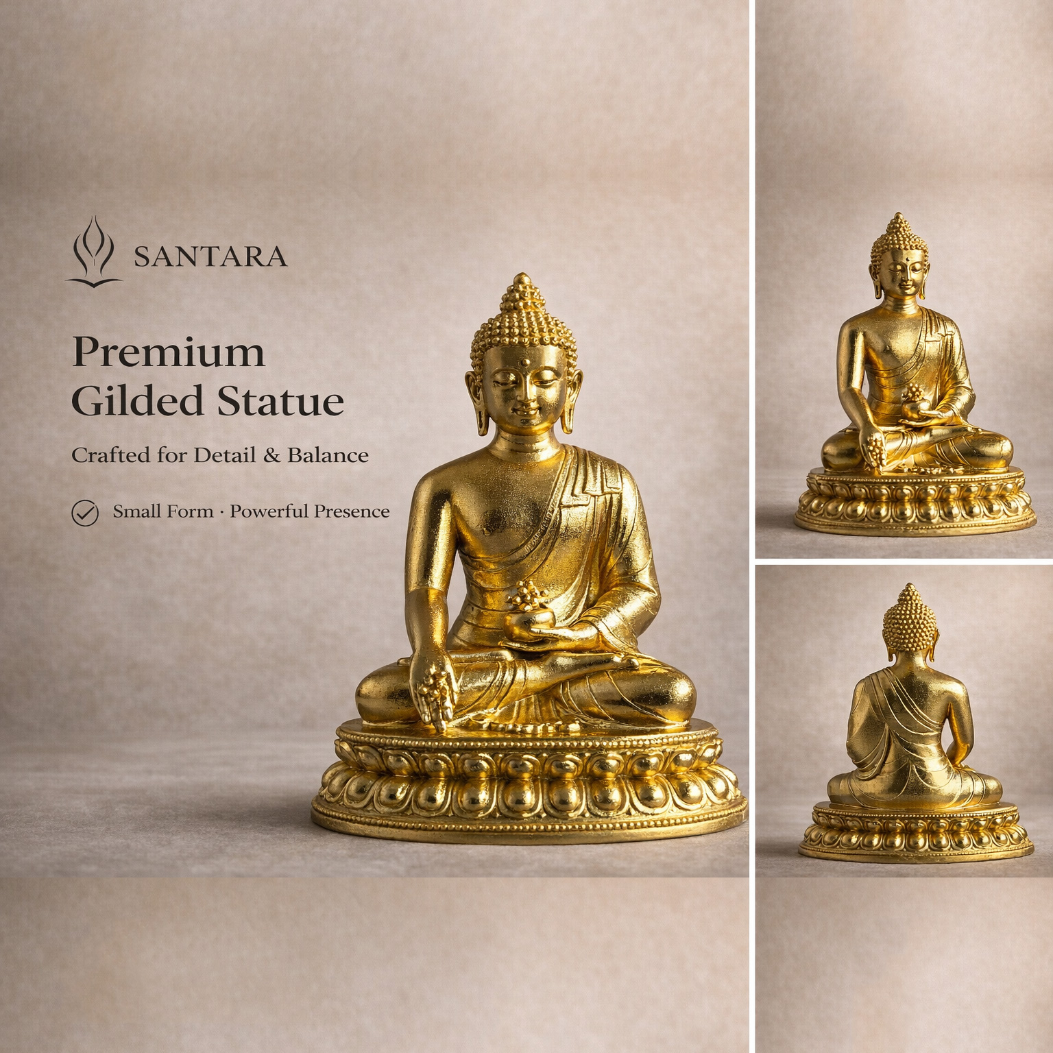 6.5cm thick gold-plated Medicine Buddha