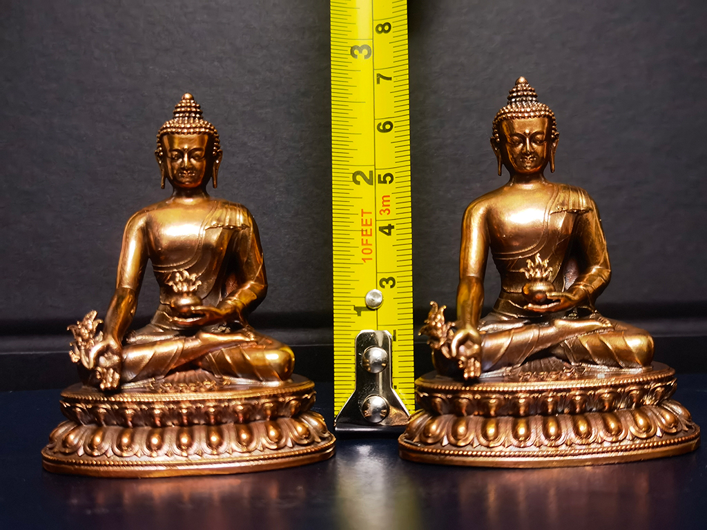 6.5cm bronze antique-style Medicine Buddha