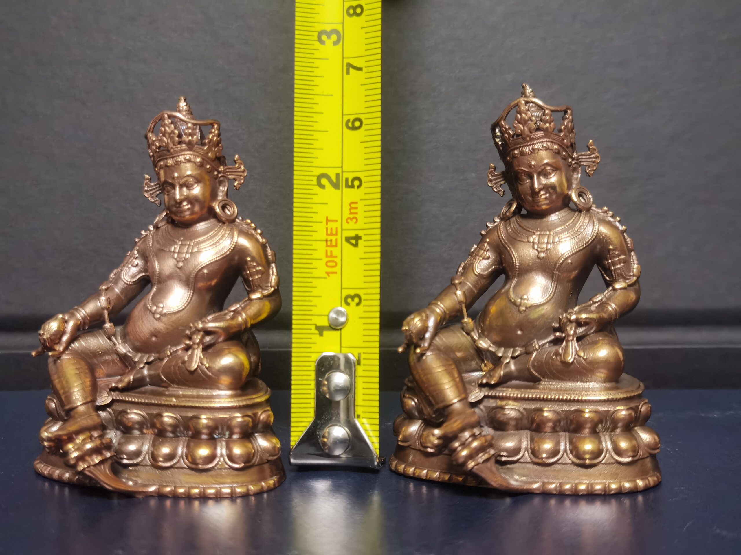 6.5cm Bronze Antique-Style Yellow God of Wealth