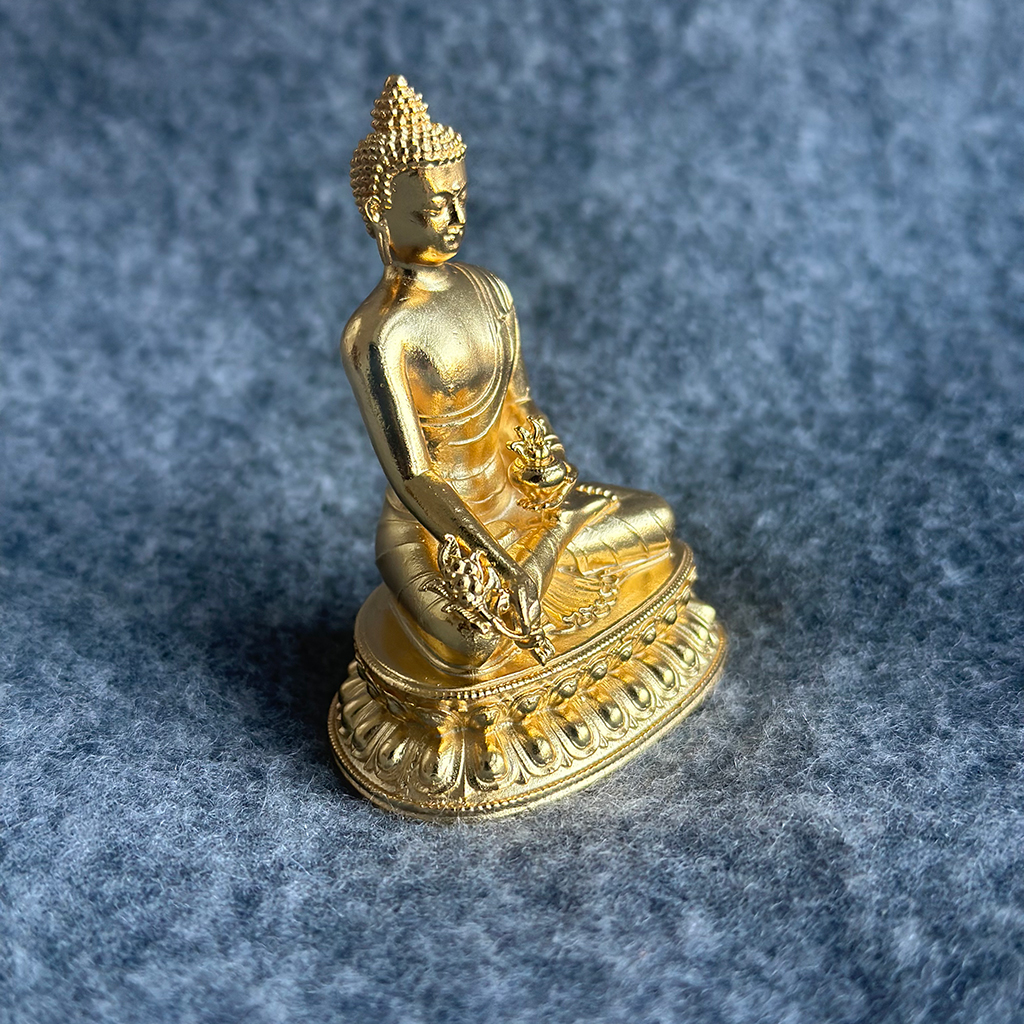 6.5cm bronze antique-style Medicine Buddha