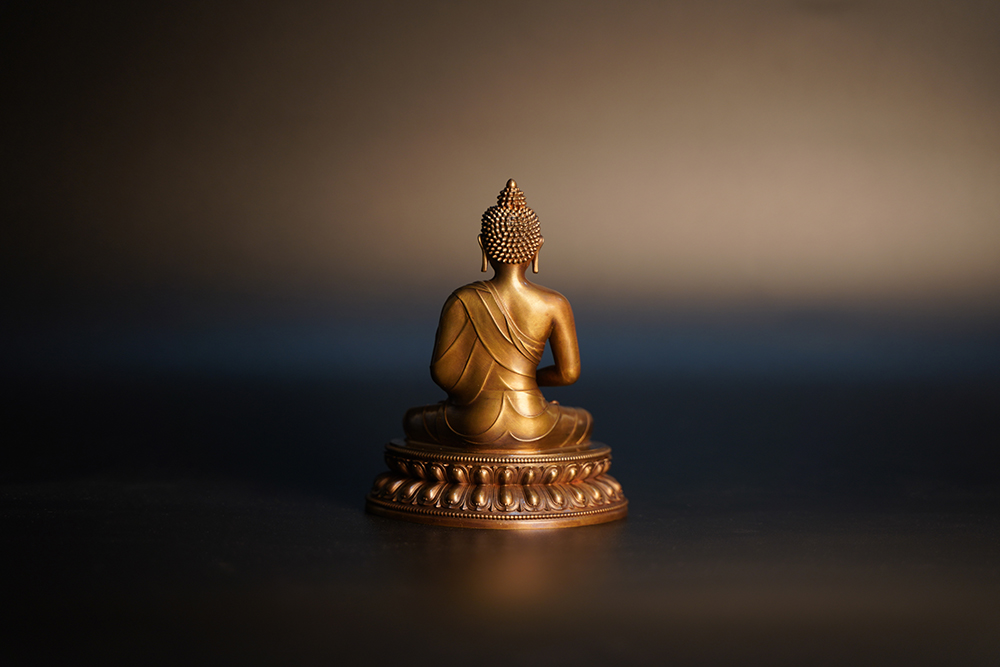 15cm bronze antique-style Amitabha Buddha