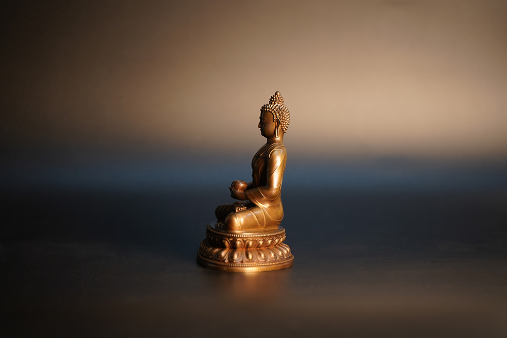 15cm bronze antique-style Amitabha Buddha