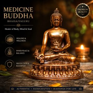 6.5cm bronze antique-style Medicine Buddha