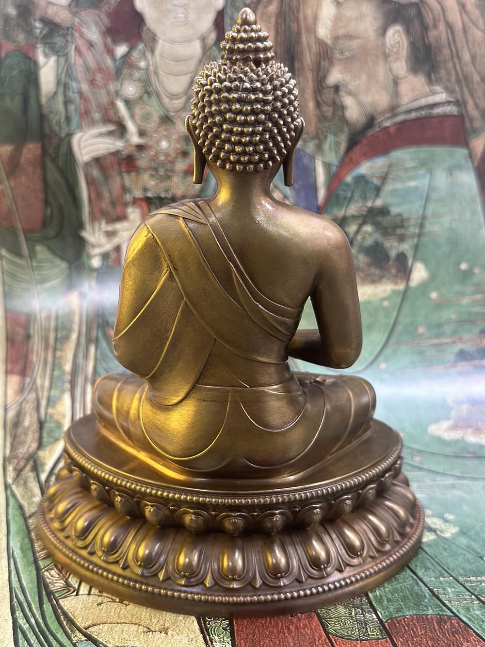 15cm bronze antique-style Amitabha Buddha