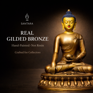 15cm bronze replica of an antique Shakyamuni Buddha