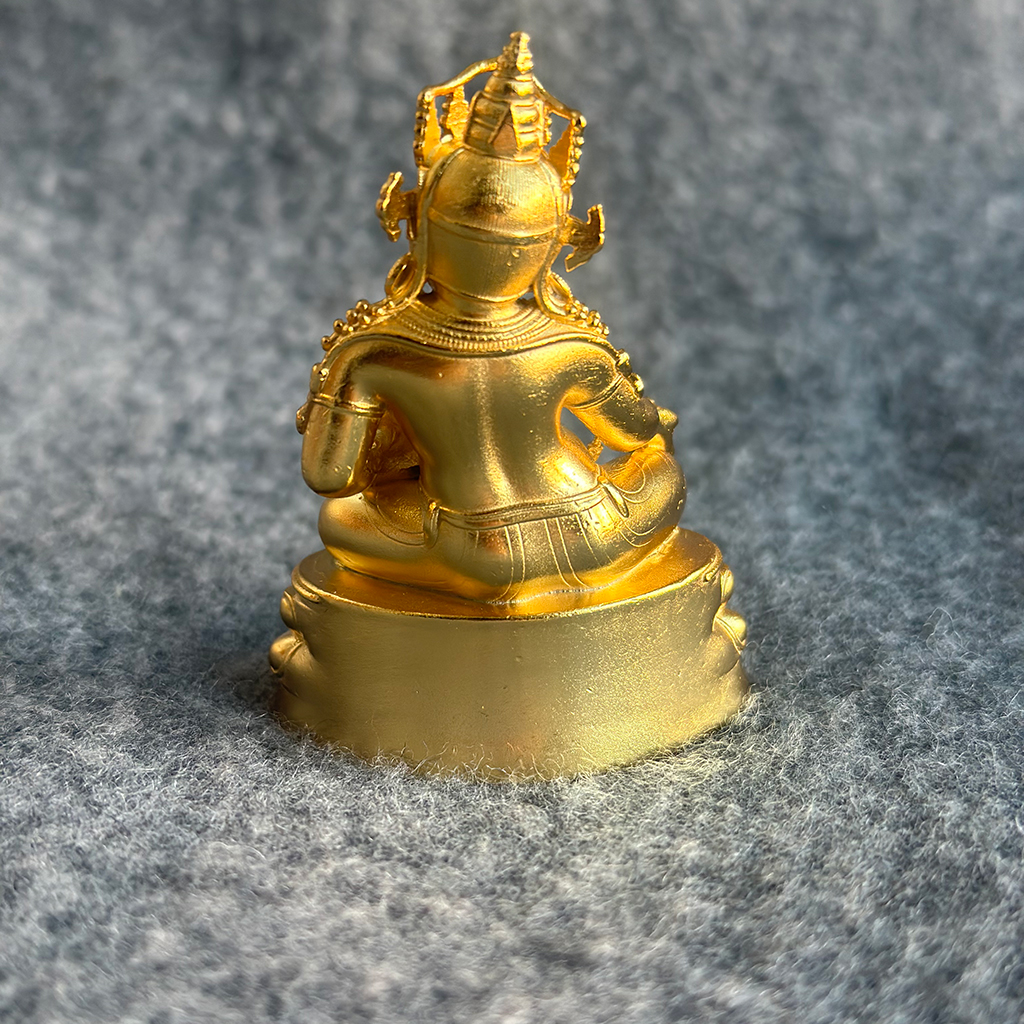 6.5cm bronze antique-style wealth god with thick gold plating