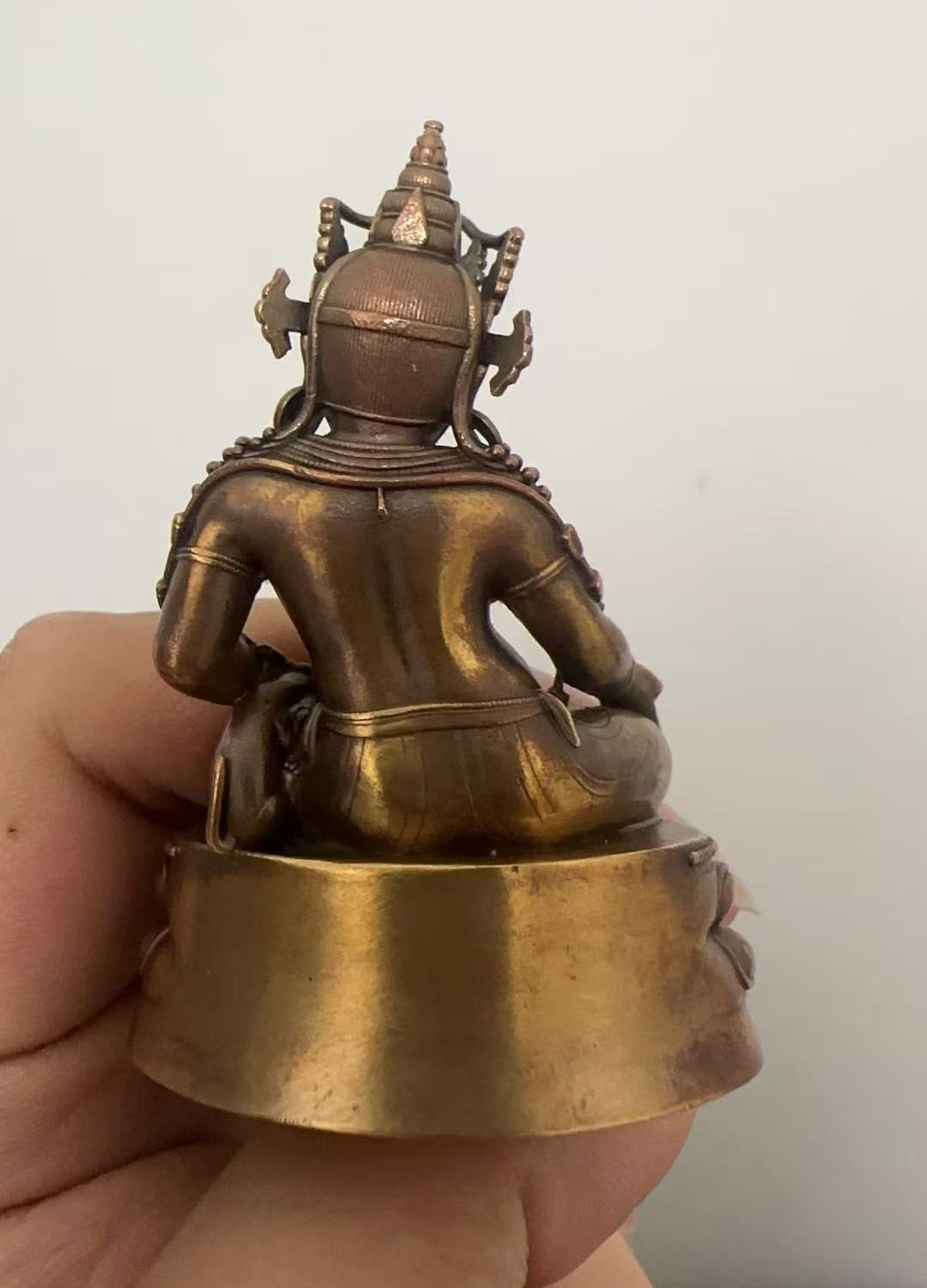 6.5cm bronze antique-style wealth god with thick gold plating